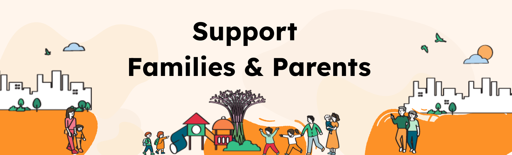Support Families and Parents Banner