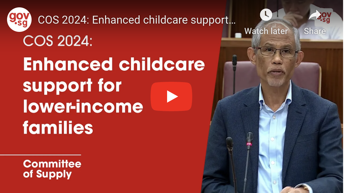 COS 2024: Enhanced childcare support for lower-income families