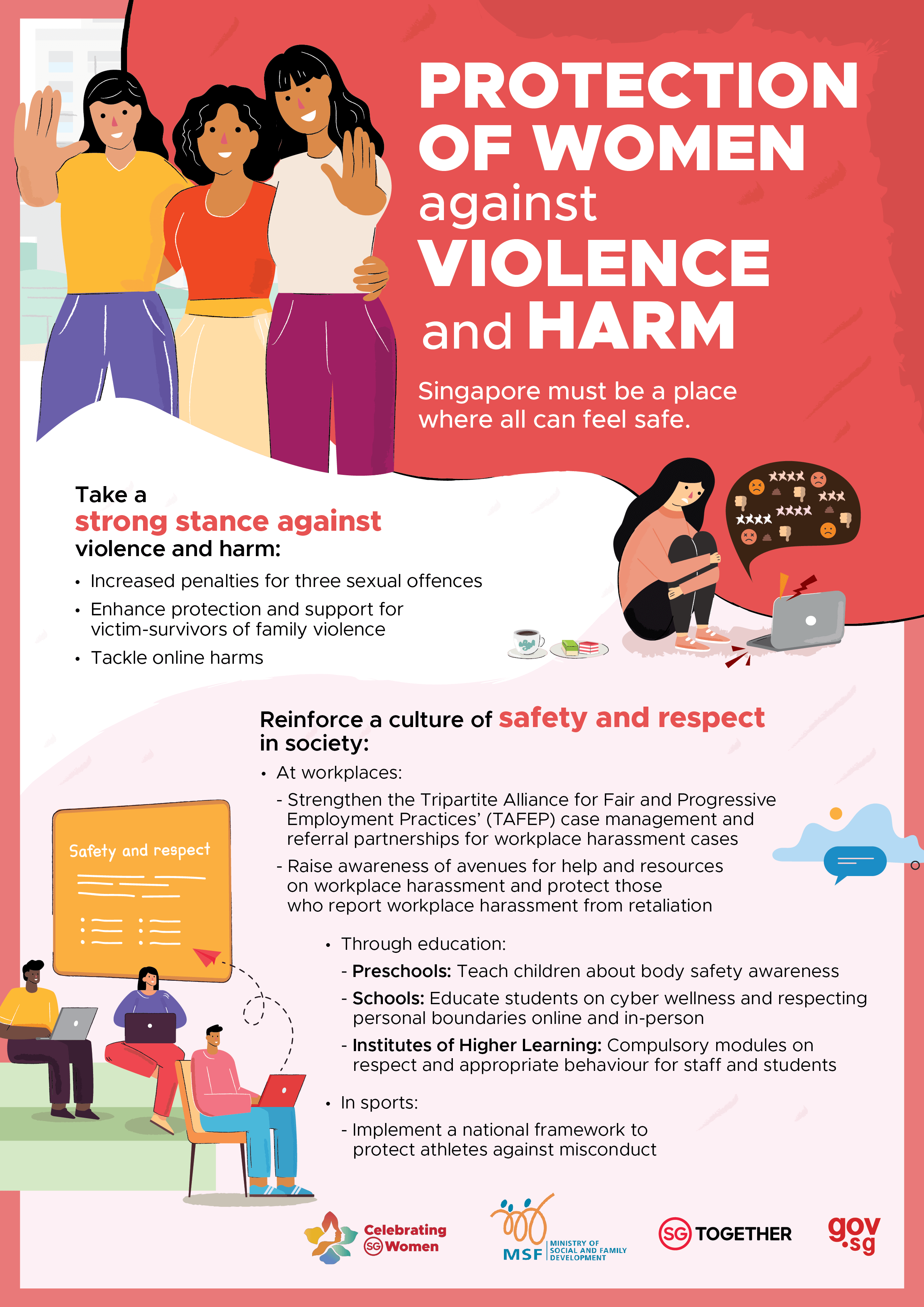 Protection of women against violence and harm: Singapore must be a place where all can feel safe.